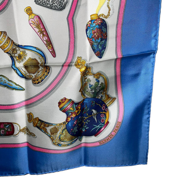 Hermes  “Qu' Importe Le Flacon” 100% Silk Scarf 90cm Square NWT/BOX - Picture 6 of 16